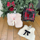 [Melikey] Cloud fur ribbon vest