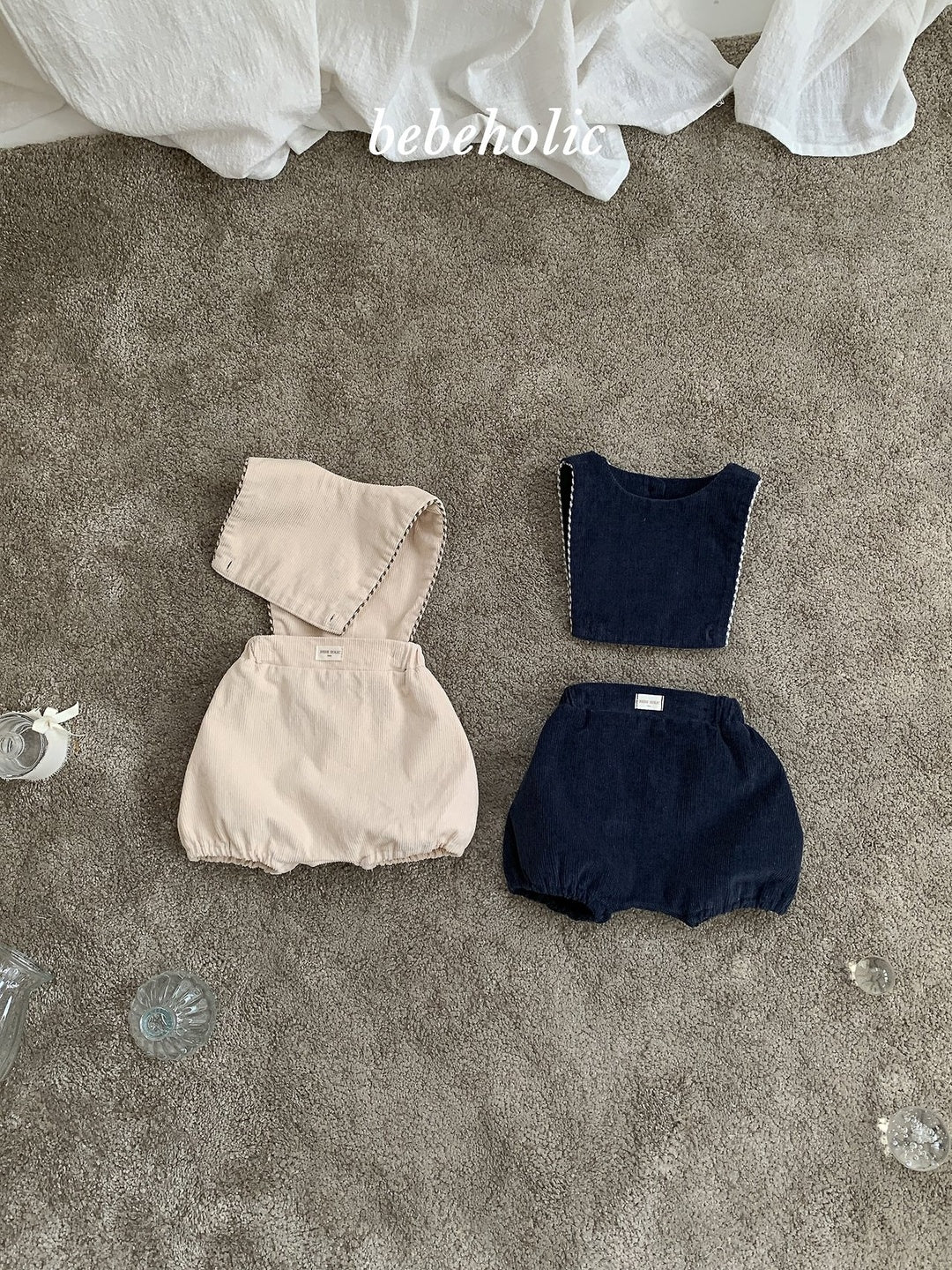 [bebeholic] Pony suspender rompers