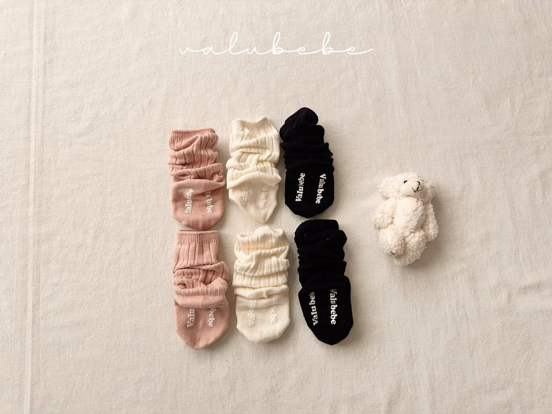 [valubebe] Daily ribbed socks set