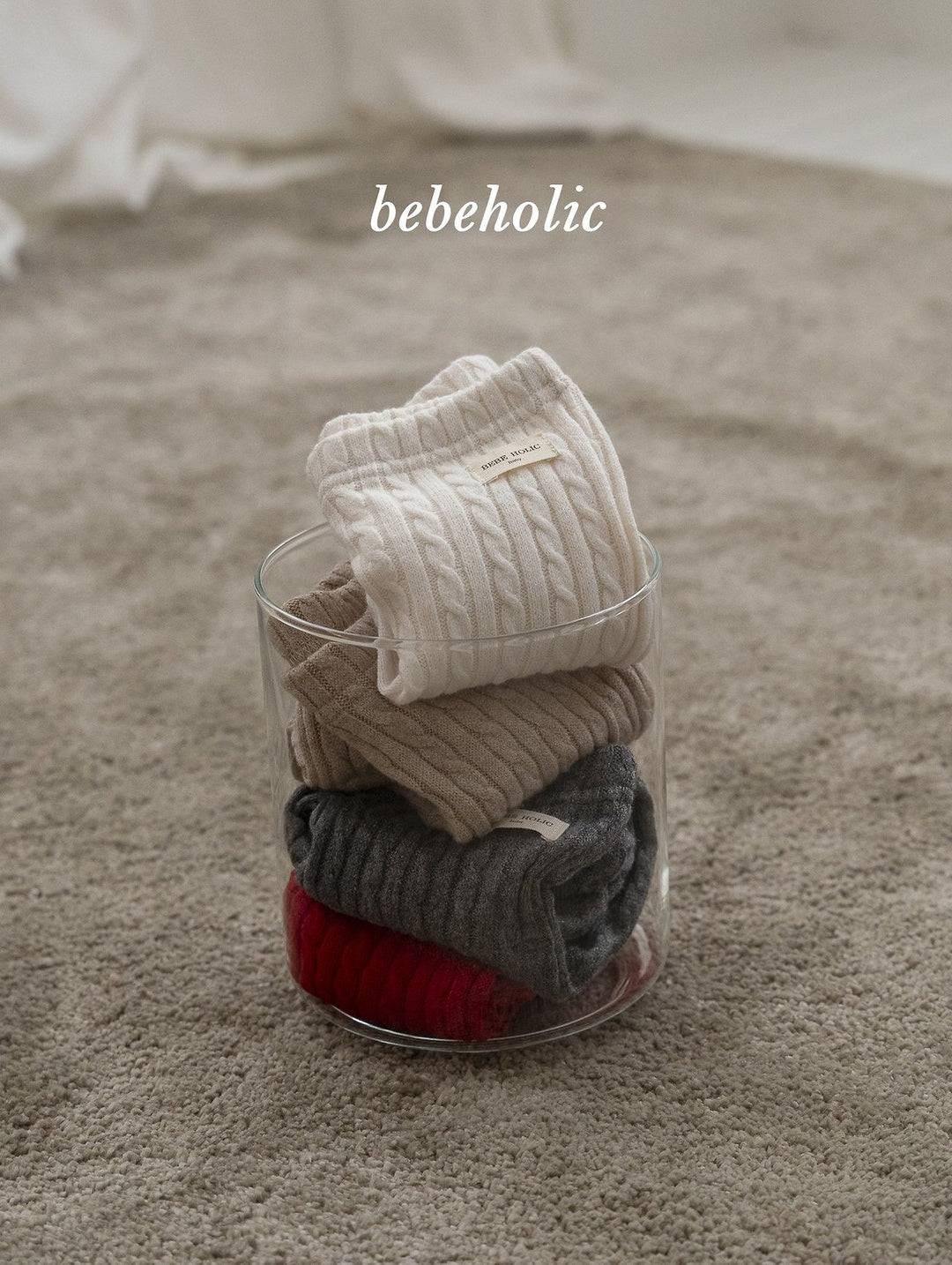 [bebeholic] Knit footed leggings
