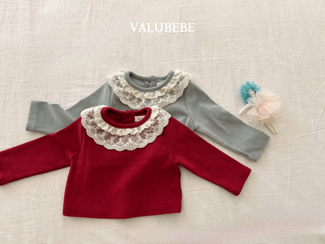 [valubebe] Lace cancan frill tee