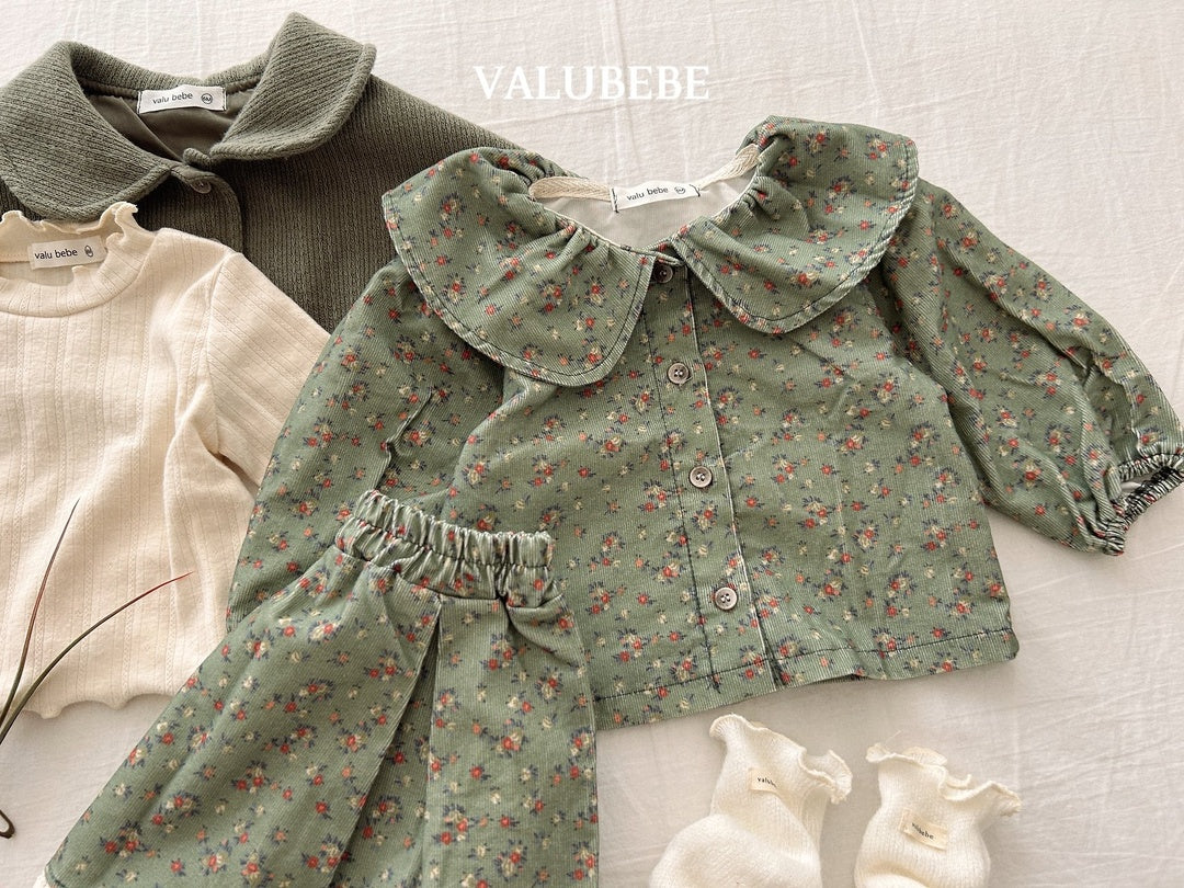 [valubebe] Garnet flower blouse