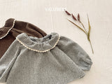 [valubebe] Herringbone frill blouse