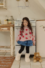 [Melikey] Denim cancan skirt leggings