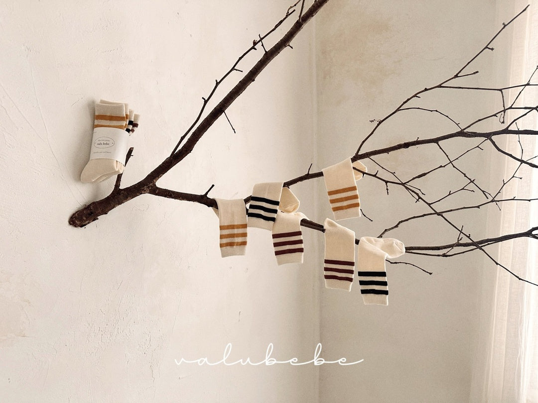 [valubebe] Basic line socks set