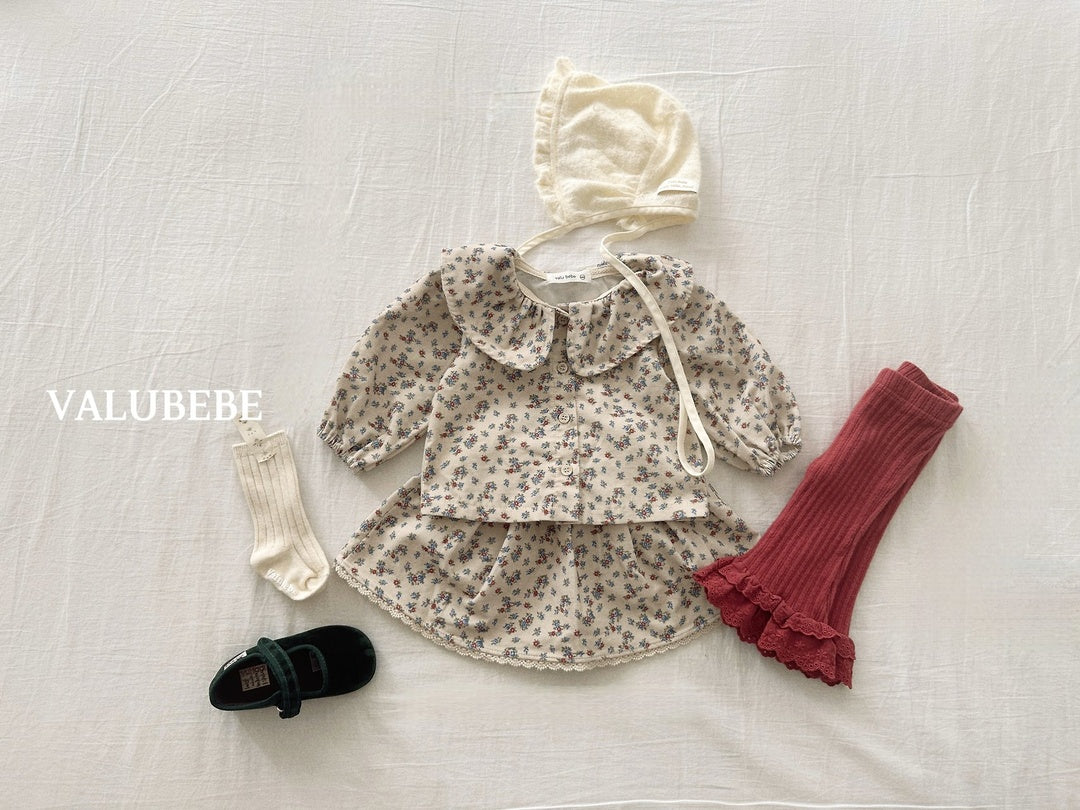 [valubebe] Garnet flower skirt