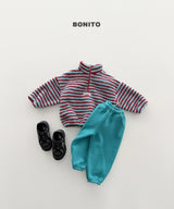 [BONITO] Boa stripe half zip