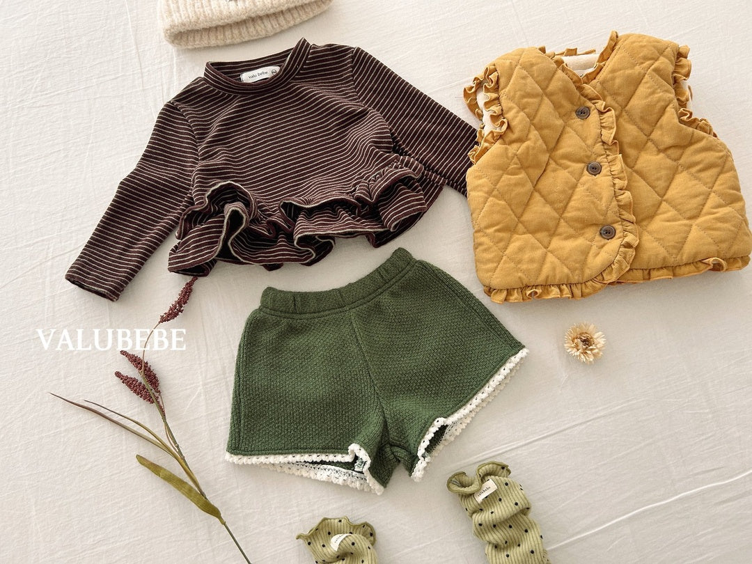 [valubebe] Frill padded vest