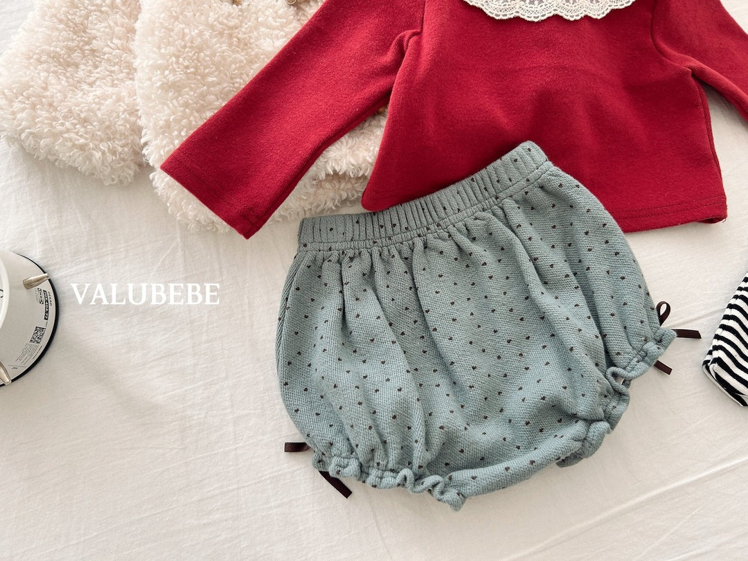 [valubebe] Heart ribbon bloomers
