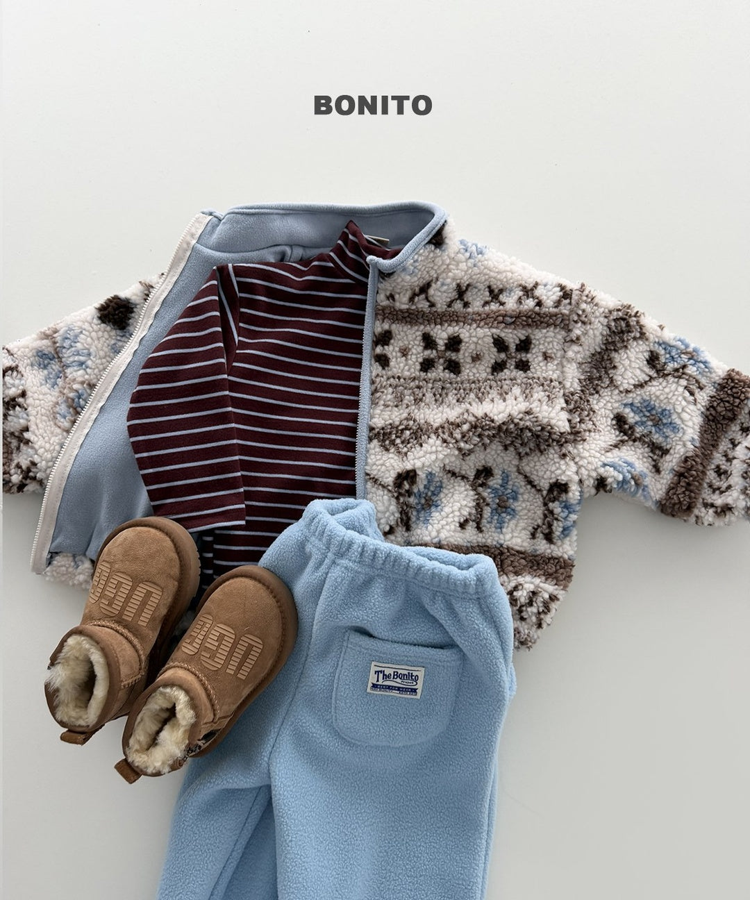 [BONITO] Nordic zip-up jumper
