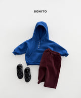 [BONITO] Round placket hood tee