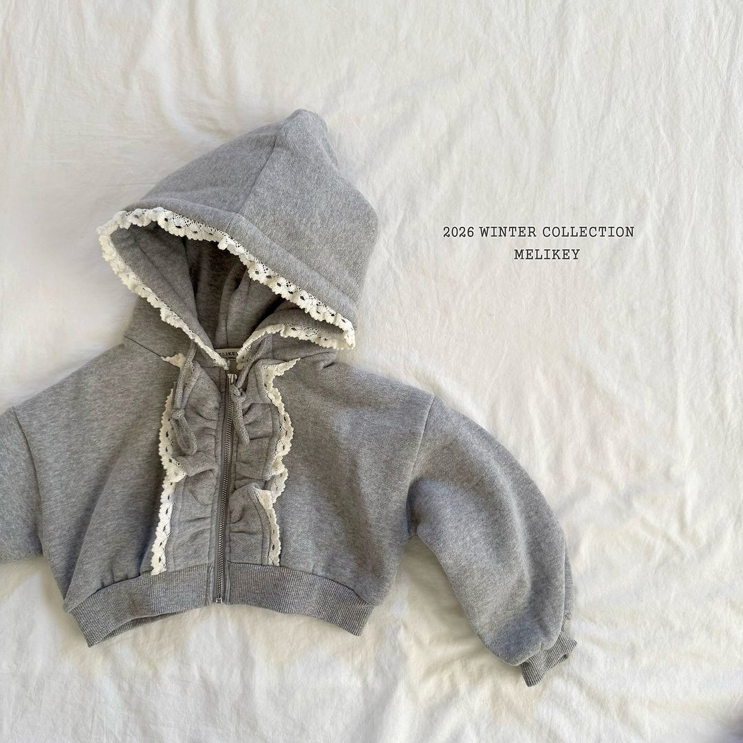 [Melikey] Juju frill hood zip-up