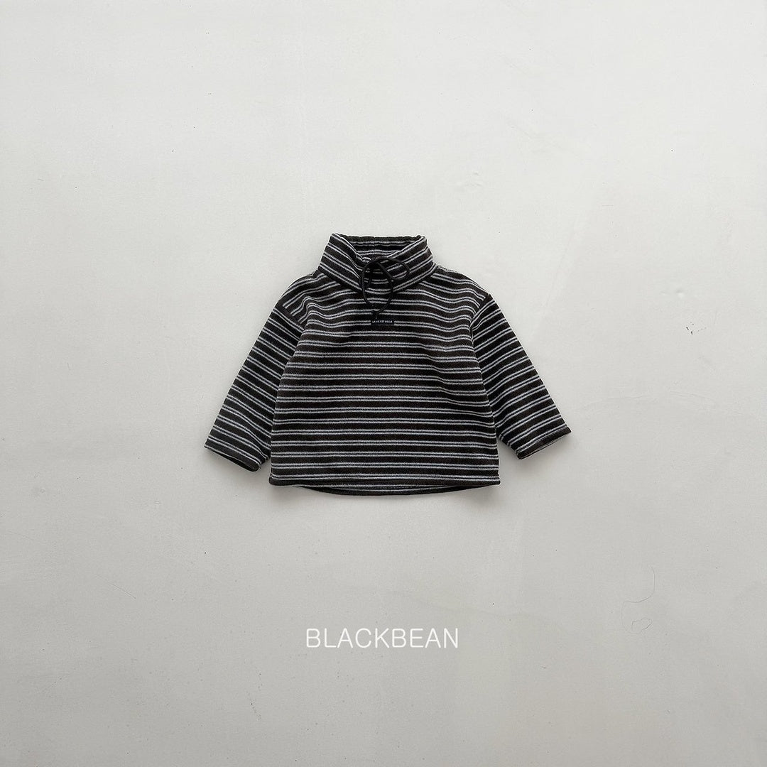 [BLACK BEAN] Crayon stripe bottleneck tops