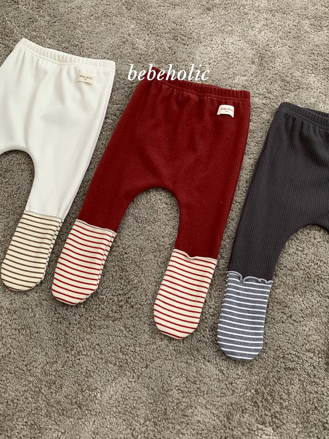 [bebeholic] Pippi stripe footed leggings