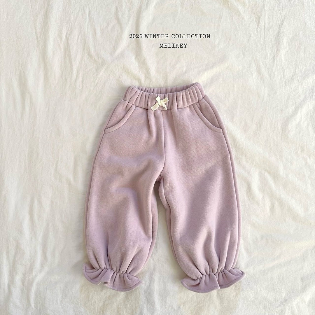 [Melikey] Pocket lace jogger pants