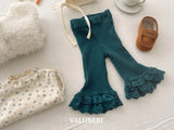 [valubebe] Frill lace bootcut pants