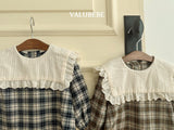 [valubebe] Check cape blouse