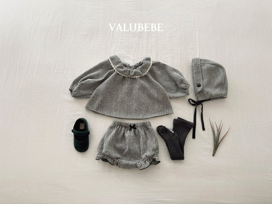 [valubebe] Herringbone frill pumpkin pants