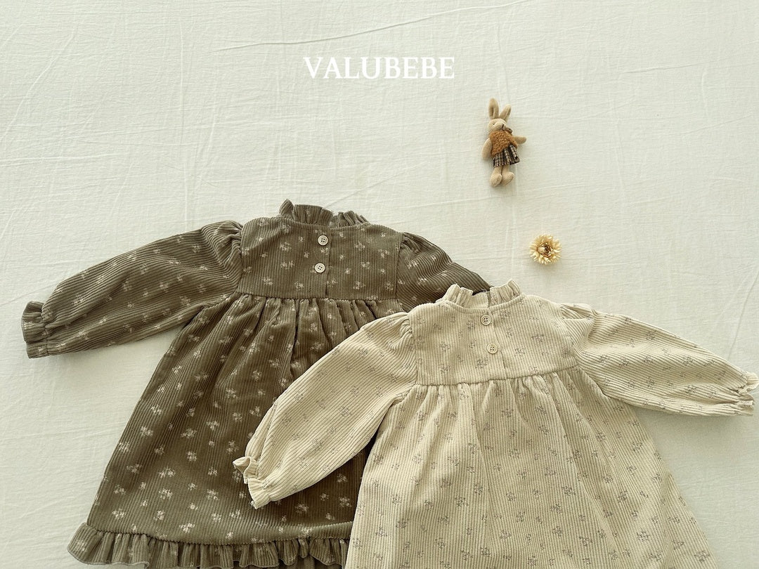 [valubebe] Flower boa one-piece