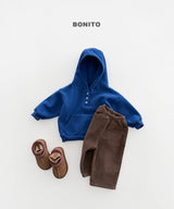 [BONITO] Round placket hood tee