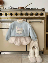 [Melikey] Rose fur pumpkin pants