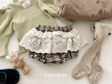 [valubebe] Checked lace bloomer