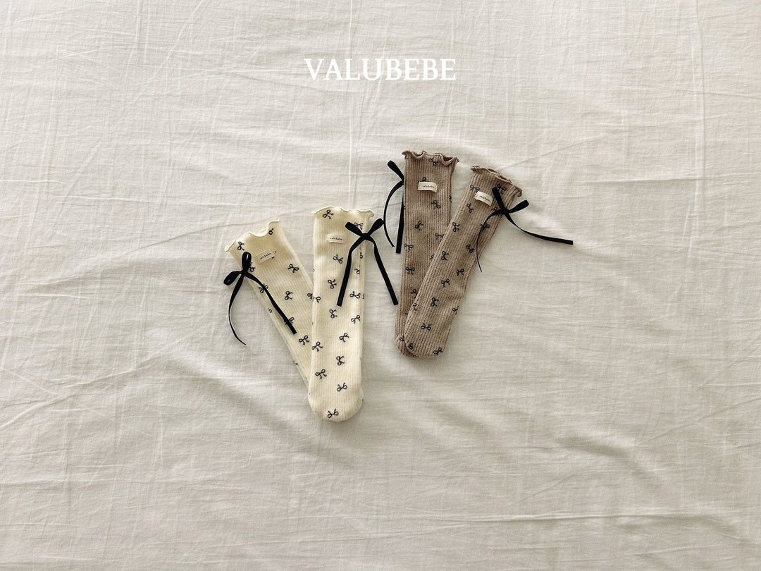[valubebe] Crown ribbon mellow socks
