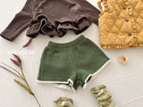[valubebe] Knit lace short pants