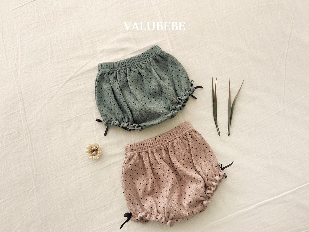 [valubebe] Heart ribbon bloomers