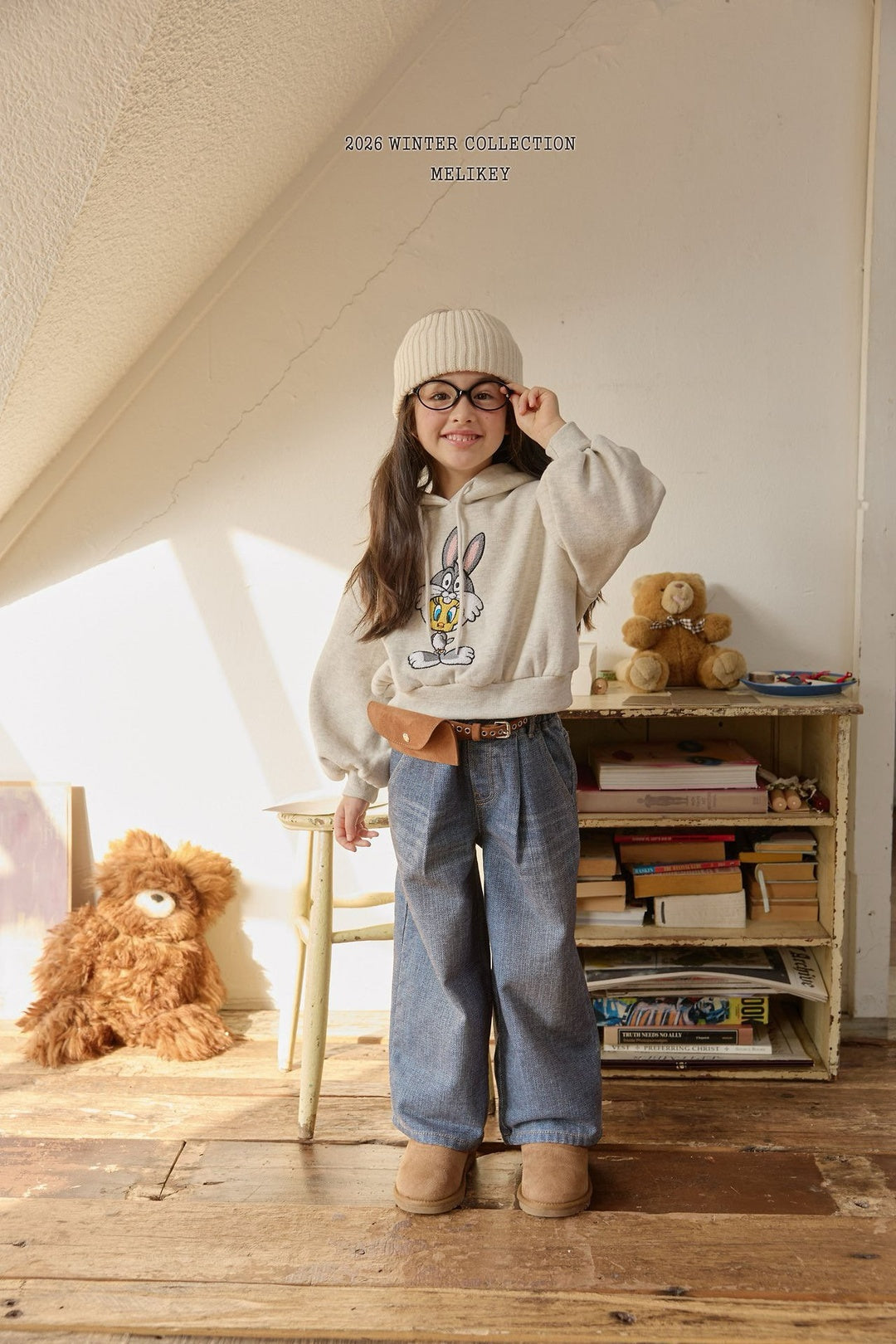 [Melikey] Twill velvet denim pants
