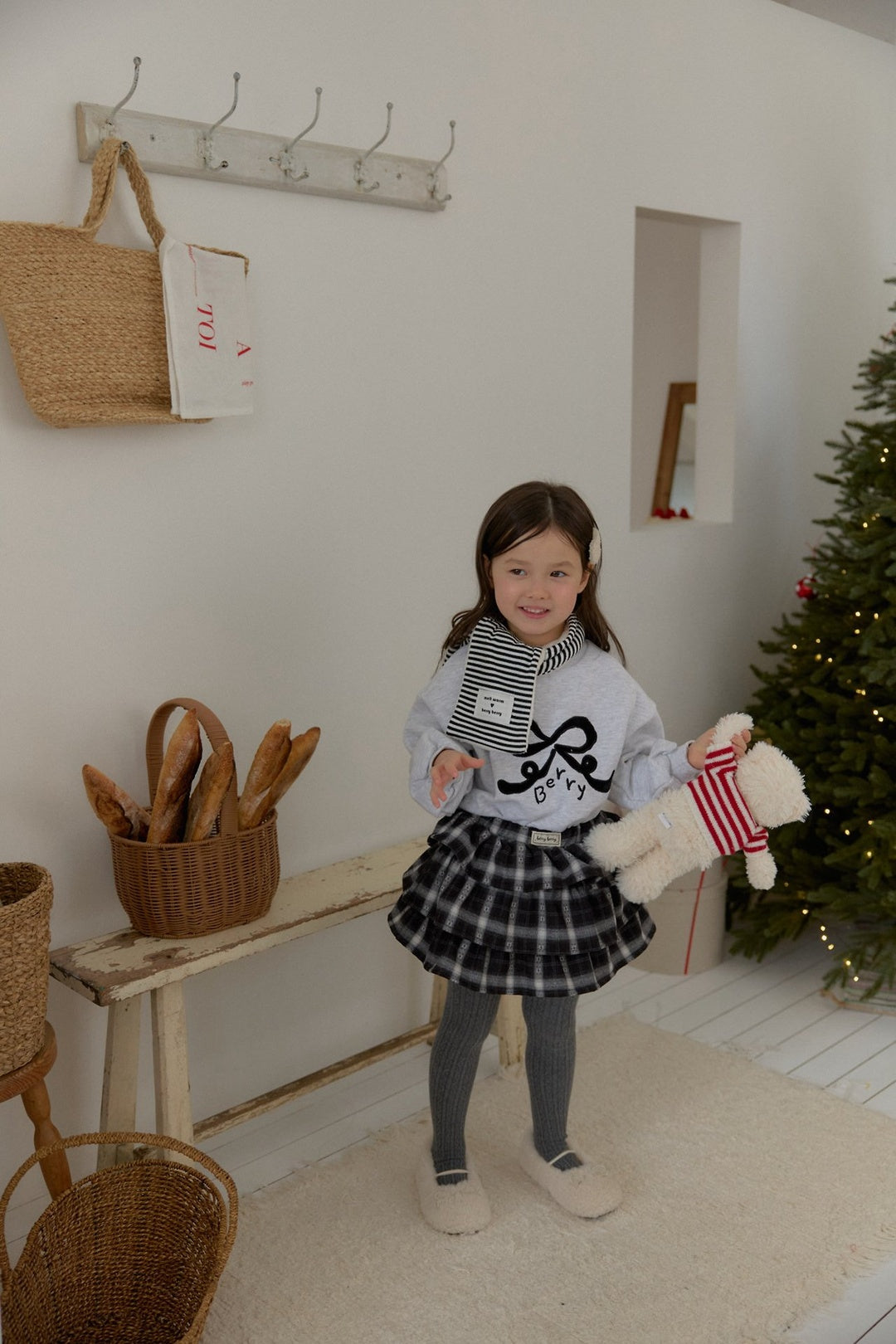 [berryberry] Stripe rib muffler
