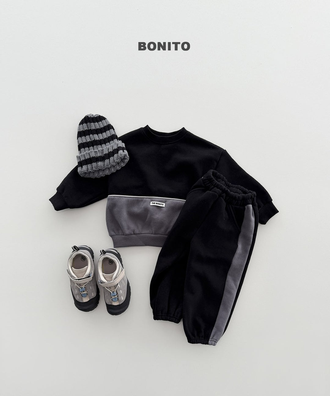 [BONITO] Side color block jogger pants