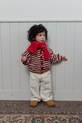 [PALETTE BEIGE] Stripe cardigan