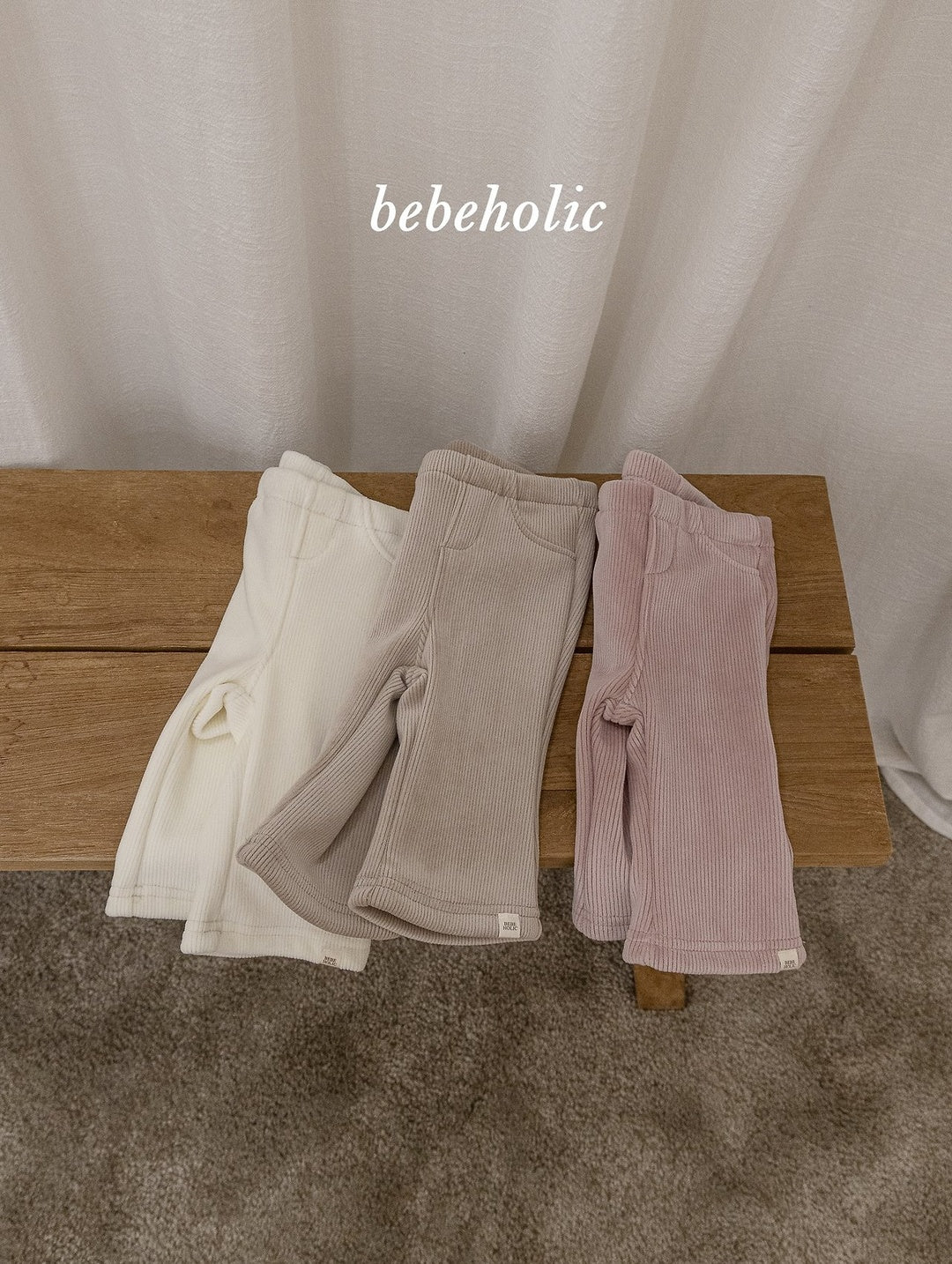 [bebeholic] Basil rib flare pants