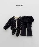 [BONITO] Velvet frill flare pants