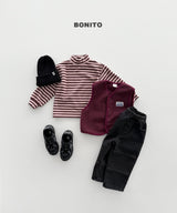 [BONITO] Retro loose halfneck tee