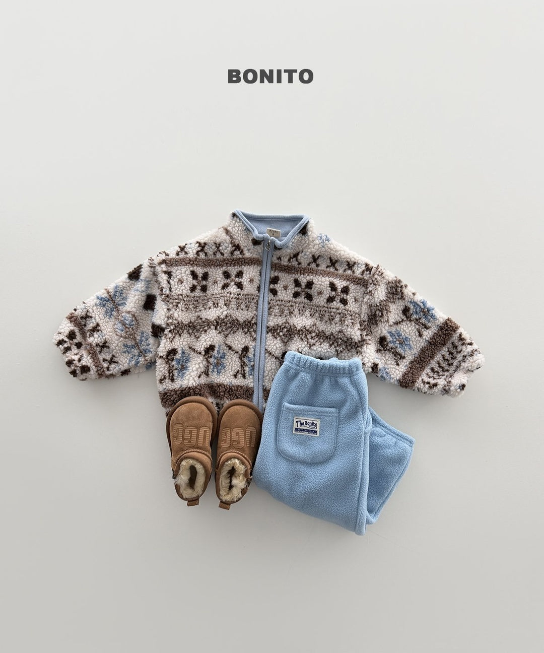 [BONITO] Nordic zip-up jumper