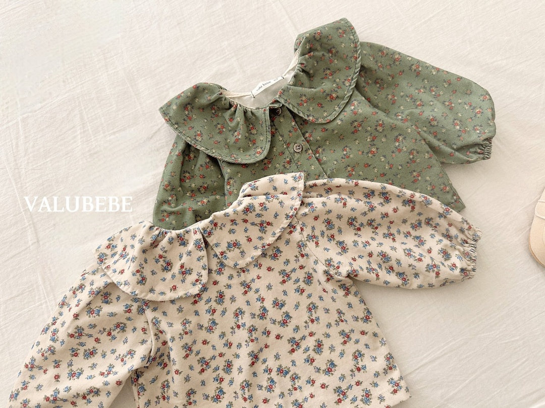 [valubebe] Garnet flower blouse