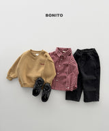 [BONITO] Warm check shirt
