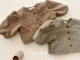 [valubebe] Ribbon puff wool jacket