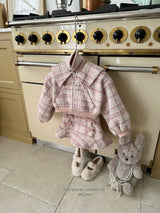[Melikey] Wool check sailor jacket