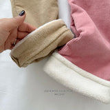 [Melikey] Corduroy heart flare pants