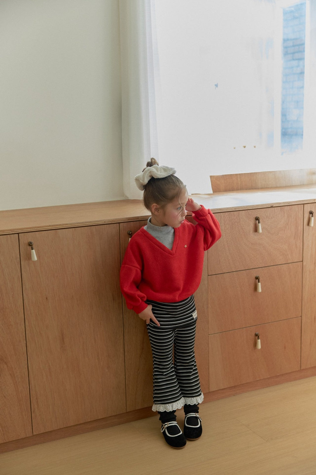 [berryberry] Cozy stripe skirt leggings