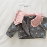 [Melikey] Flower boa jacket