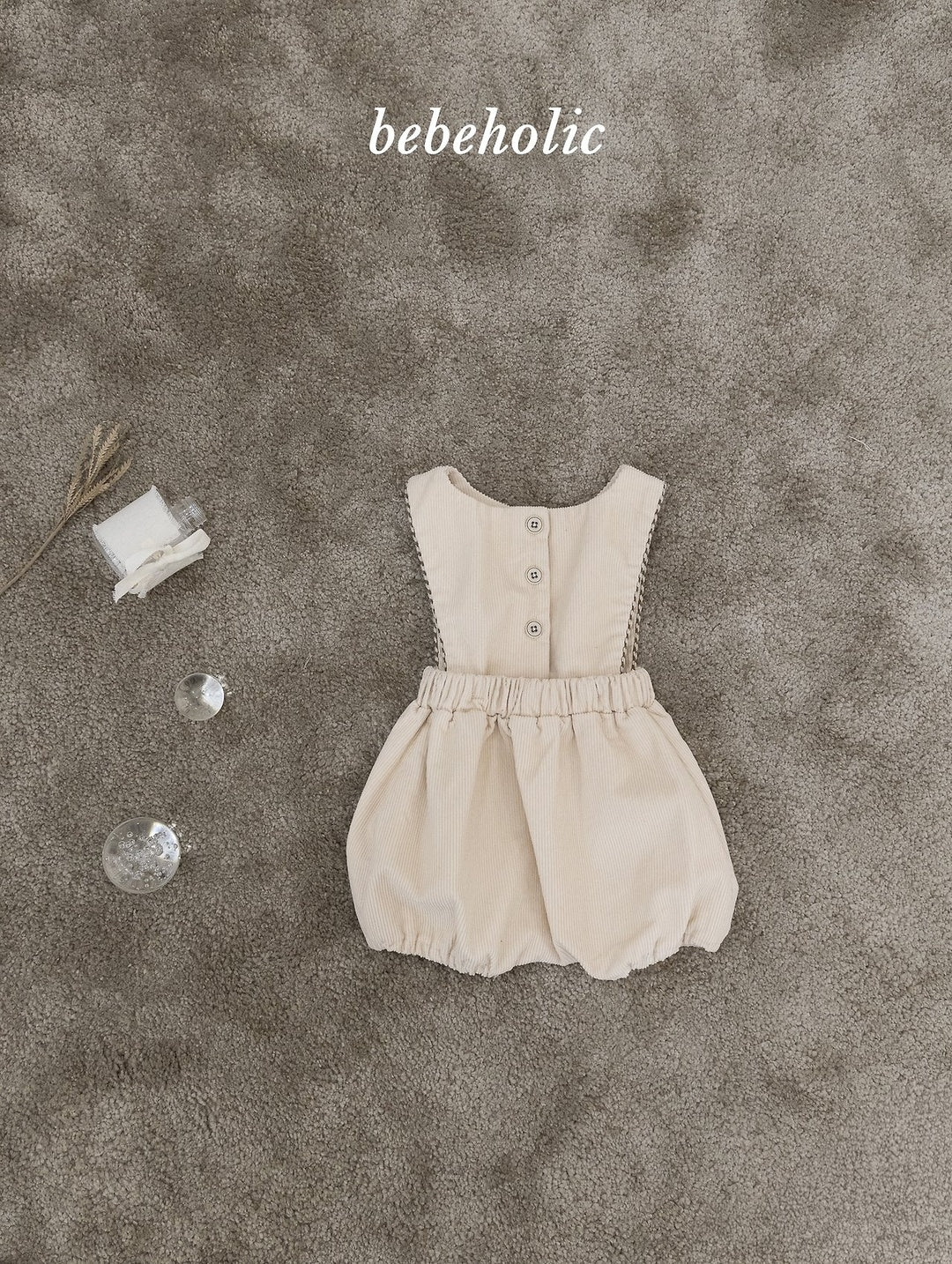 [bebeholic] Pony suspender rompers