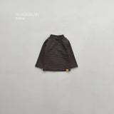 [BLACK BEAN] Stripe halfneck bebe tee