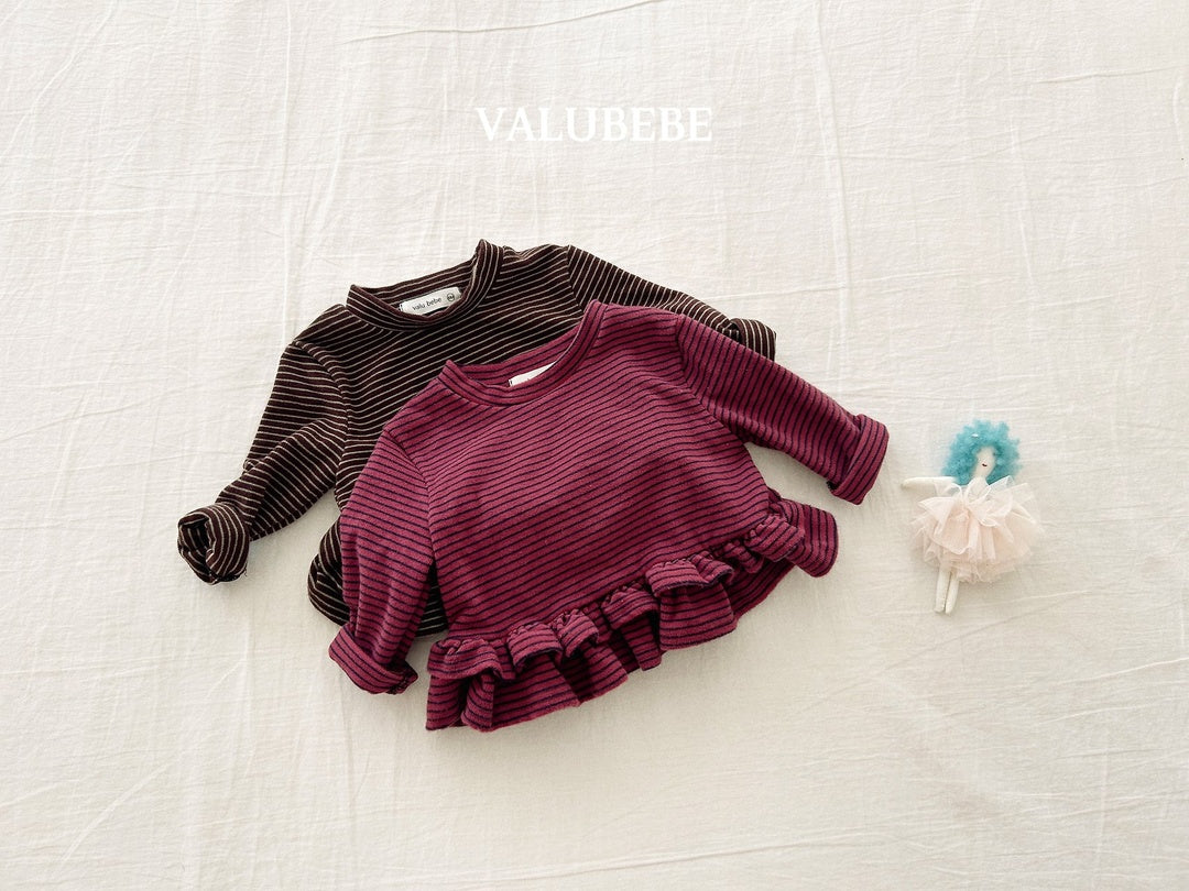 [valubebe] Uni stripe cancan tee