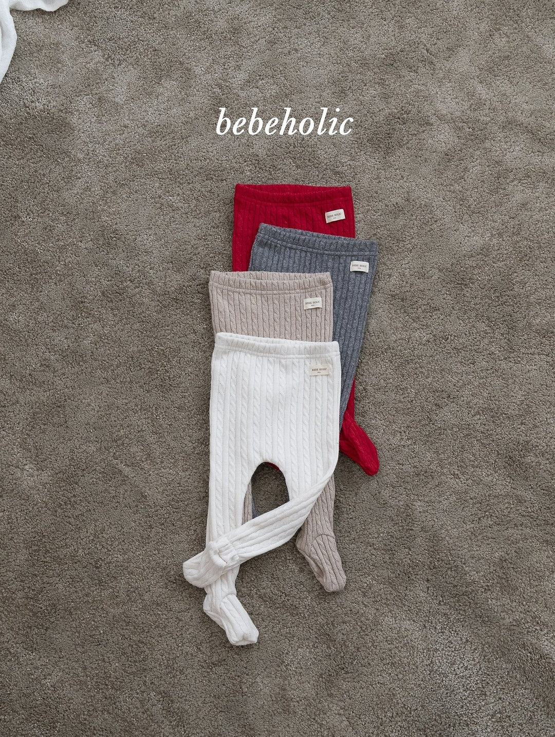 [bebeholic] Knit footed leggings