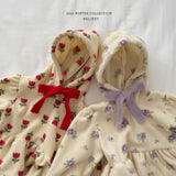 [Melikey] Flower frill hoodie