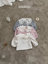 [bebeholic] Maple lace collar tee